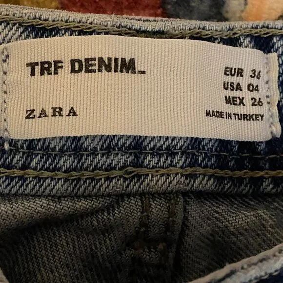ZARA Girls Distressed Jean Shorts - Picture 3 of 4